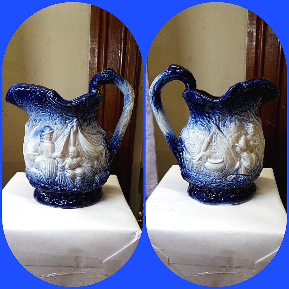 Burleigh Ironstone Staffordshire England 1950s Babes In The Wood 7" Pitcher